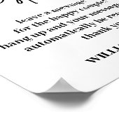 Audio Guestbook | Phone Message Guest Book Sign Poster (Ecke)