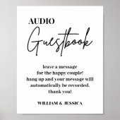 Audio Guestbook | Phone Message Guest Book Sign Poster (Vorne)