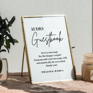 Audio Guestbook Phone Message Guest Book Sign Poster