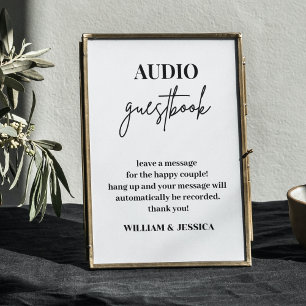 Audio Guestbook Phone Message Guest Book Sign Poster