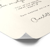 Audio Guestbook | Phone Message Guest Book Sign Poster (Ecke)