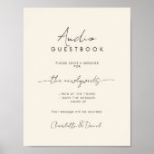 Audio Guestbook | Phone Message Guest Book Sign Poster (Vorne)