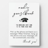 Audio Guestbook Rotary Phone Wedding Sign Fotoplatte (Vorderseite)