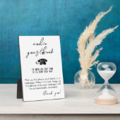 Audio Guestbook Rotary Phone Wedding Sign Fotoplatte (Seite)