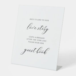 Audio Guestbook Wedding Sign | Modern Minimal  Sockelschild