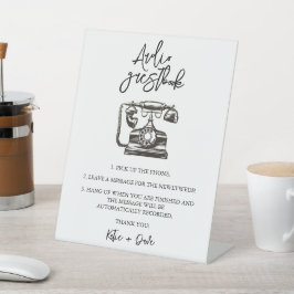 Audio Guestbook Wedding Sign Sockelschild