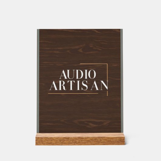 Audio-Handwerker Acrylschild (Vorderseite)