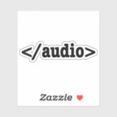 Audio-HTML5-Code beenden Aufkleber (Blatt)