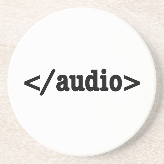 Audio-HTML5-Code beenden Getränkeuntersetzer (Vorne)