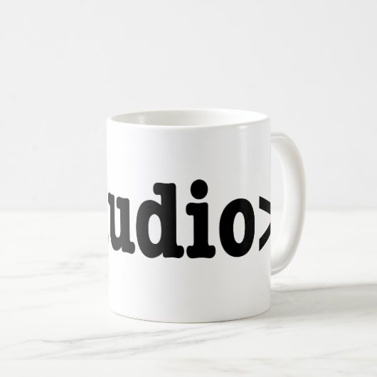 Audio-HTML5-Code beenden Kaffeetasse (VorderseiteRechts)