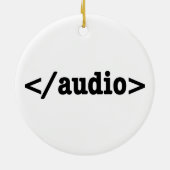 Audio-HTML5-Code beenden Keramik Ornament (Hinten)