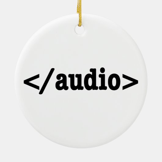 Audio-HTML5-Code beenden Keramik Ornament (Hinten)