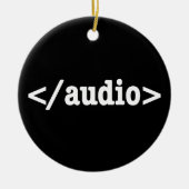 Audio-HTML5-Code beenden Keramik Ornament (Vorne)