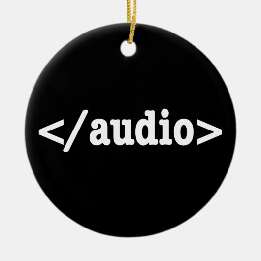 Audio-HTML5-Code beenden Keramik Ornament (Vorne)