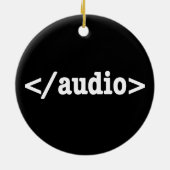 Audio-HTML5-Code beenden Keramik Ornament (Hinten)