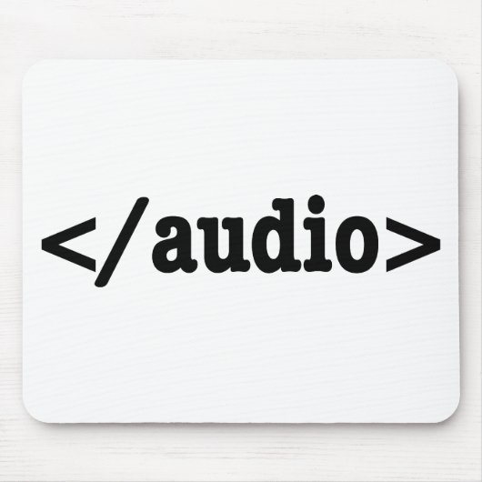 Audio-HTML5-Code beenden Mousepad (Vorne)