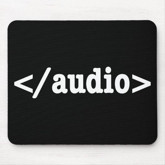 Audio-HTML5-Code beenden Mousepad (Vorne)