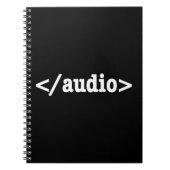 Audio-HTML5-Code beenden Notizblock (Vorderseite)