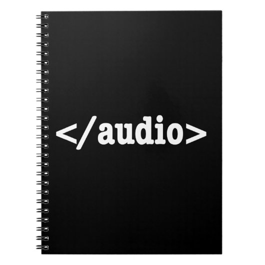 Audio-HTML5-Code beenden Notizblock (Vorderseite)
