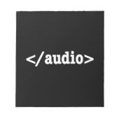 Audio-HTML5-Code beenden Notizblock (Vorderseite)