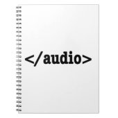 Audio-HTML5-Code beenden Notizblock (Vorderseite)