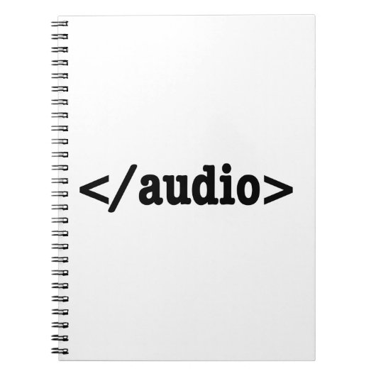 Audio-HTML5-Code beenden Notizblock (Vorderseite)