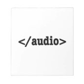 Audio-HTML5-Code beenden Notizblock (Vorderseite)