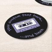 Audio-Kassettenband Runder Pappuntersetzer (Angewinkelt)