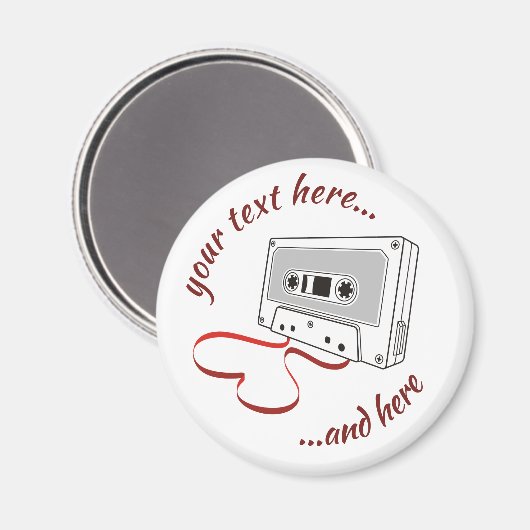 Audio-Kassettenmagnet Magnet (Vorderseite/Rückseite)