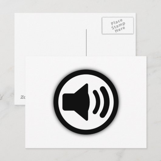 Audio-Lautsprecher Postkarte (Vorne/Hinten)