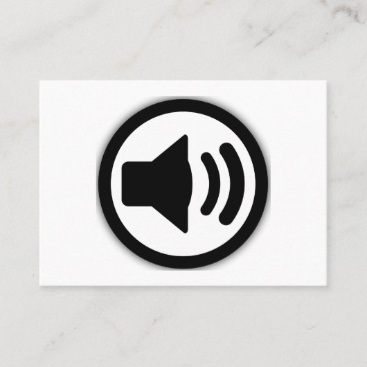 Audio-Lautsprecher Visitenkarte (Vorderseite)