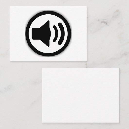 Audio-Lautsprecher Visitenkarte (Vorne/Hinten)