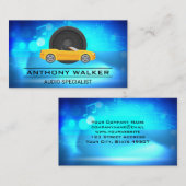 Audio-Lautsprecher | Yellow Sports Car Business Ca Visitenkarte (Vorne/Hinten)
