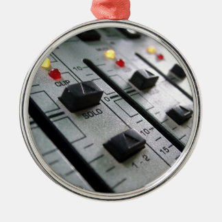 Audio Mixer Silbernes Ornament