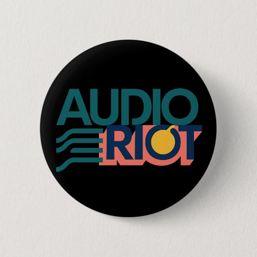 Audio Riot Band Logo Kreis Pin Button (Vorderseite)