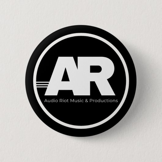 Audio Riot Logo Kreis Pin Button (Vorderseite)