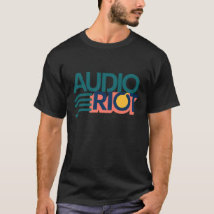 Audio Riot Schwarzes T-Shirt Band-Logo