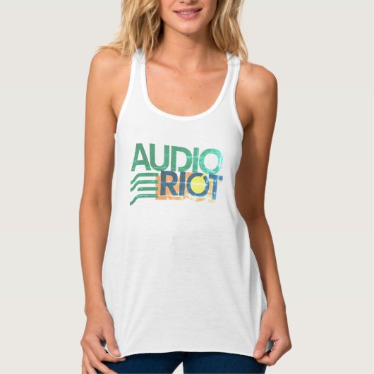 Audio Riot Tank Top Beach Faded (Frauen) (Vorderseite)