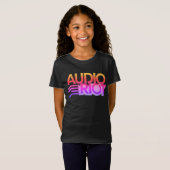 Audio Riot Youth Girl Black T - Shirt mit Logo (Vorne ganz)