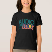 Audio Riot Youth Kids Black T - Shirt (Vorderseite)
