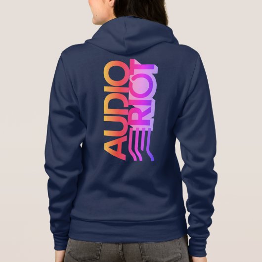 Audio Riot Zip Hoodie Summer Logo (Frau) (Rückseite)