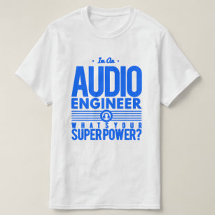 Audio/Sound Engineer Blau/Weiß T-Shirt