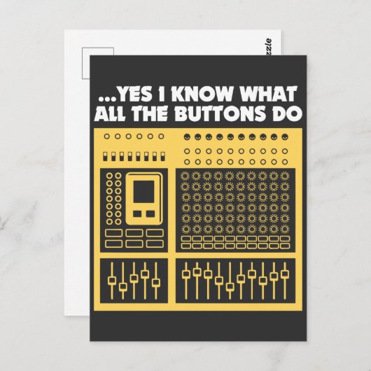 Audio Sound Engineer - Music DJ Turntable Postkarte (Vorne/Hinten)