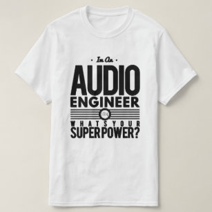Audio/Sound Engineer weiß/schwarz T-Shirt