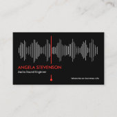 Audio Sound Wave Studio Engineer Visitenkarte (Vorderseite)