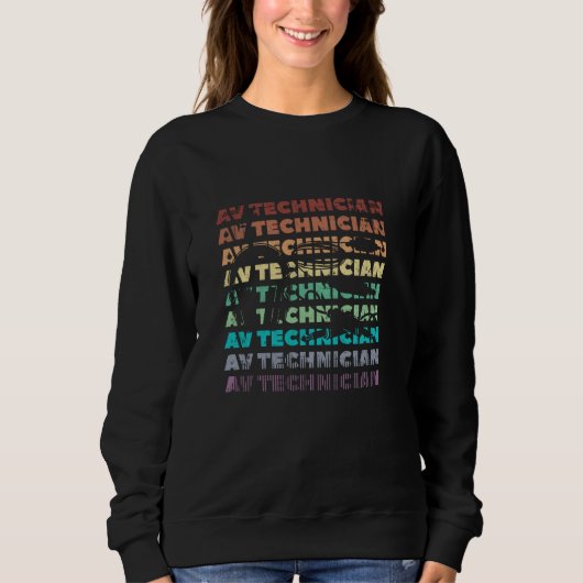 Audio-Visueller Techniker Vintag AV Tech Sweatshirt (Vorderseite)