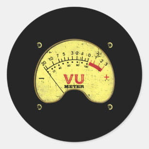 Audio Vu Meter Recording Engineers Runder Aufkleber
