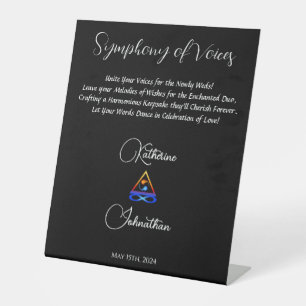 Audio Wedding Guestbook - Symphony of Liebe- Sockelschild