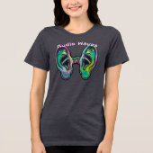 Audio Wellen Tri-Blend Shirt (Vorderseite)