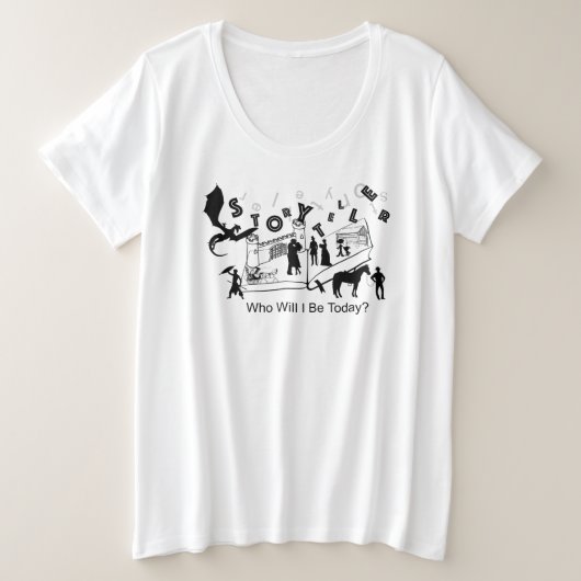 Audiobook Narrer Storyteller T-Shirt - Halsband (Design vorne)